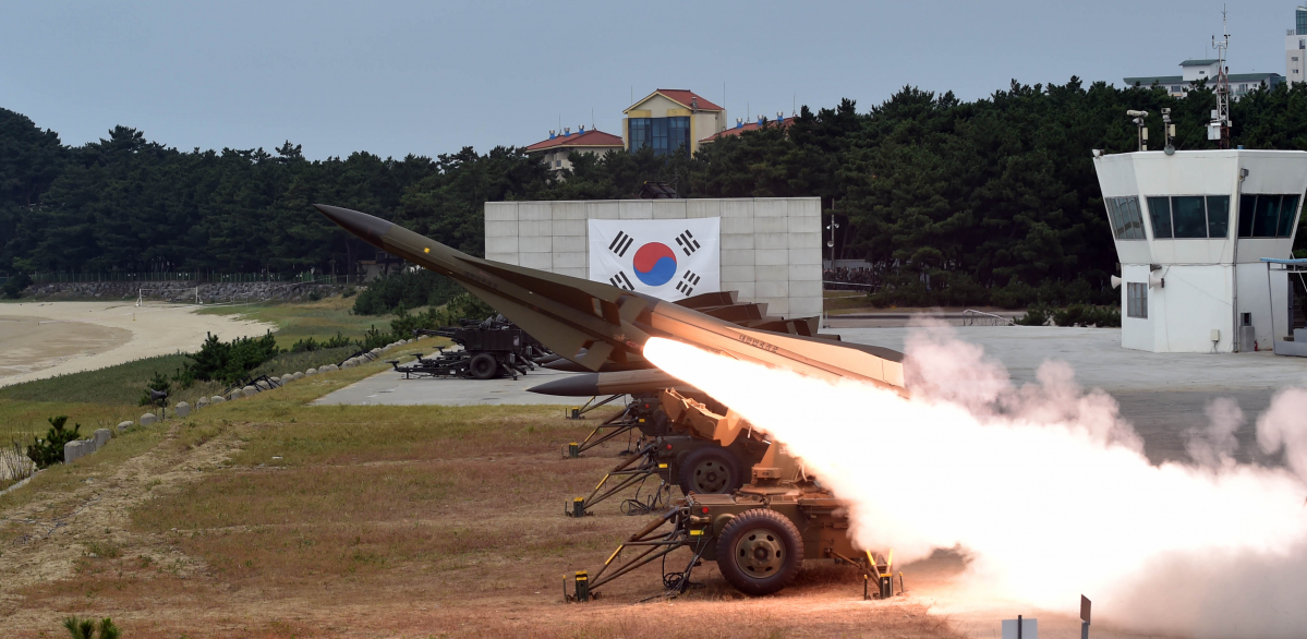 ▲중거리 지대공 유도무기 '호크' (사진제공=LIG넥스원)