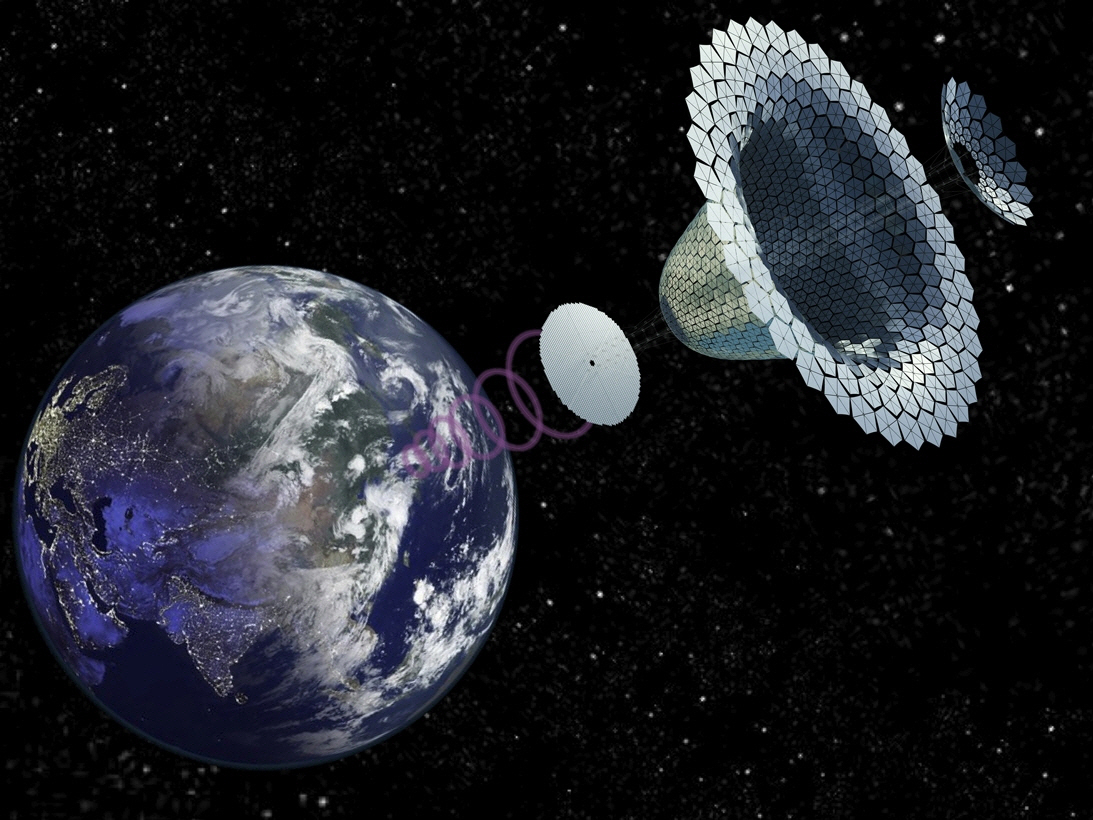 ▲우주 태양광 발전소 구상도. 출처 칼텍 웹사이트

