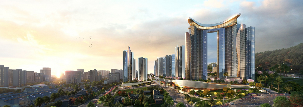 ▲부산 범천4구역 주택재개발 사업 조감도 (자료제공=현대건설)