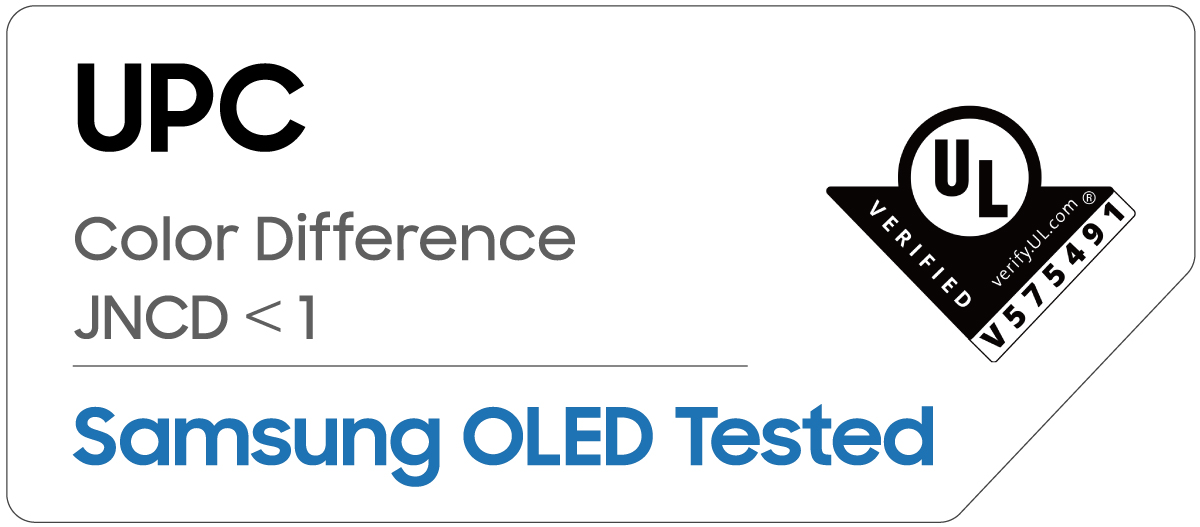 ▲삼성디스플레이 UPC 최저 색편차 인증 마크 (사진제공=삼성디스플레이)