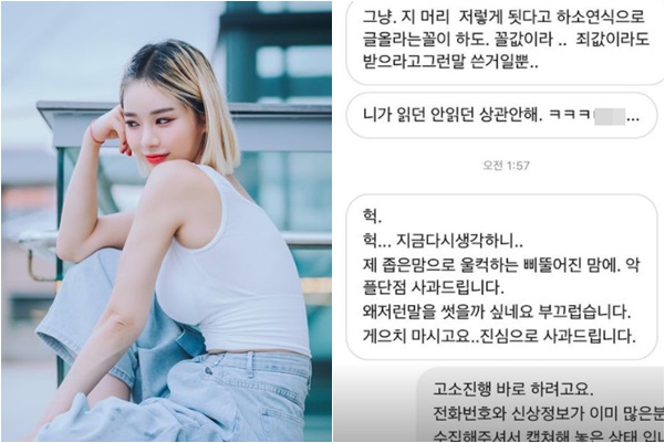 ▲맹승지 법적대응 (출처=맹승지SNS)