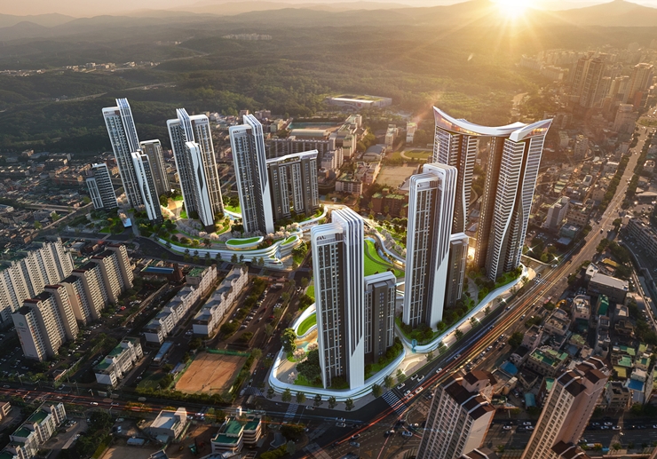 ▲울산 남구 신정4동 880-9번지 B-07구역 재개발 사업 조감도. (자료제공=HDC현대산업개발)