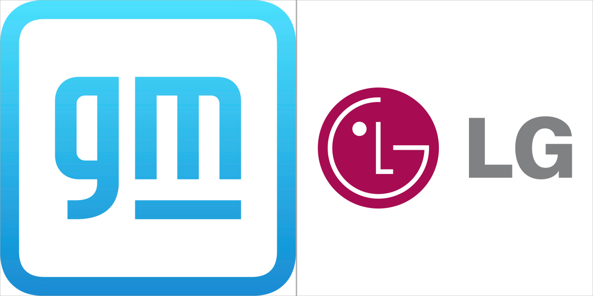 ▲GM과 LG 로고. 출처 각사.