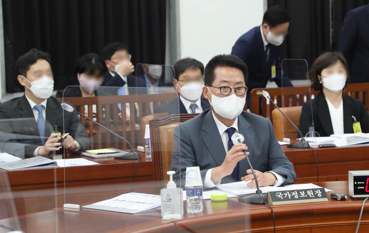 ▲국회 정보위원회 전체회의가  24일 오후 서울 여의도 국회에서 박지원 국가정보원장이 출석한 가운데 열리고 있다.  (연합뉴스)