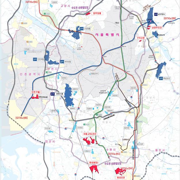 ▲수도권 신규 공공택지 위치도 (자료제공=국토교통부)
