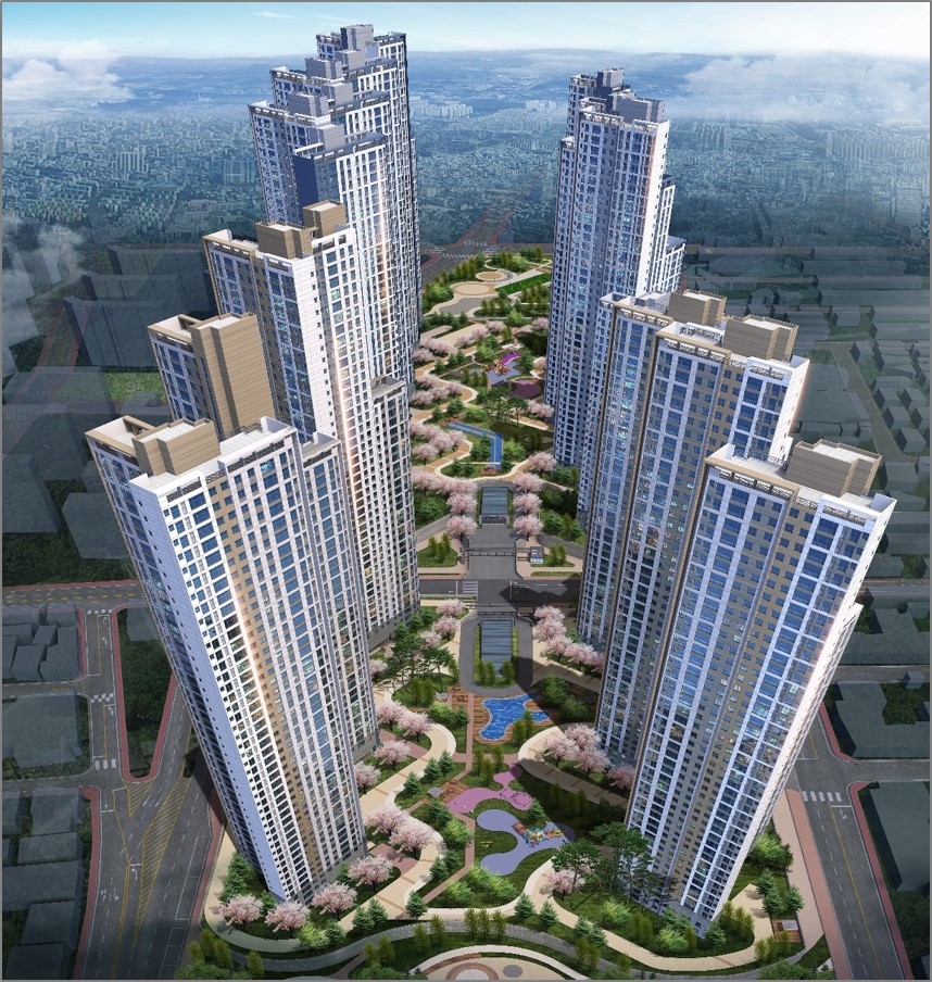 ▲경기도 시흥시 은행2지구 개발사업 조감도.  (사진제공=롯데건설 )