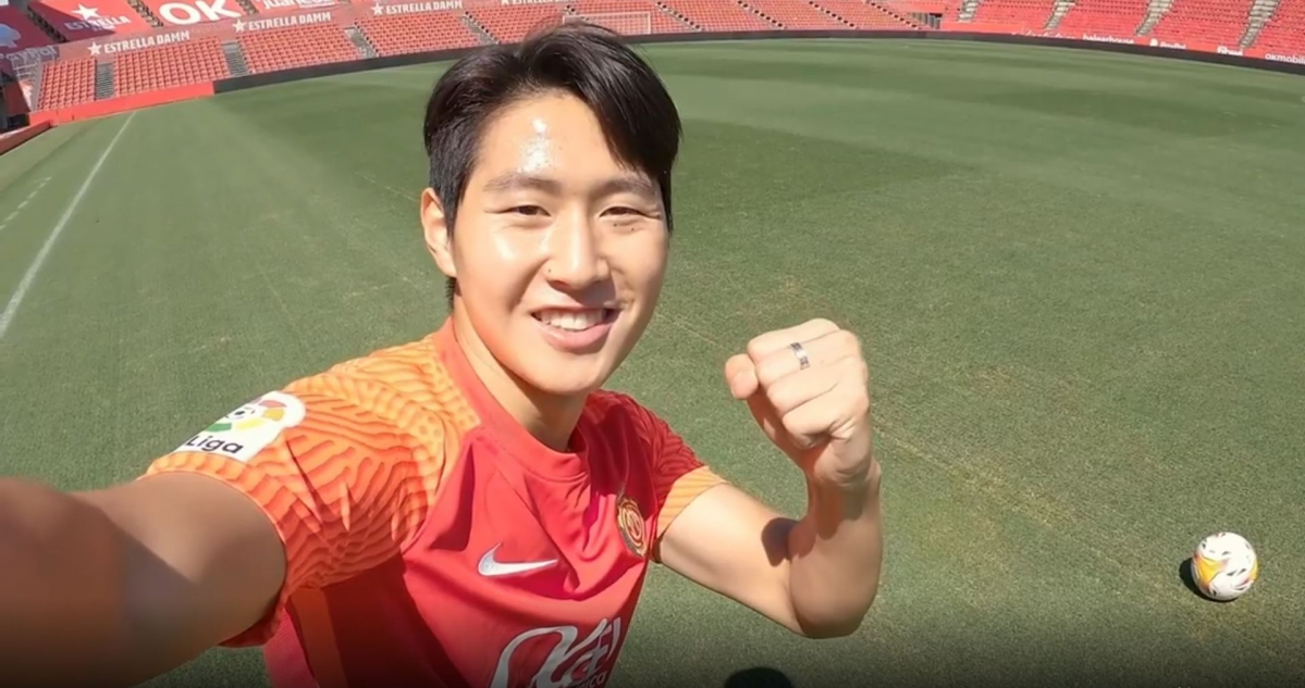 ▲마요르카 환영 영상에 출연한 이강인 (마요르카 공식 인스타그램(@rcdmallorcaoficial) 캡처)