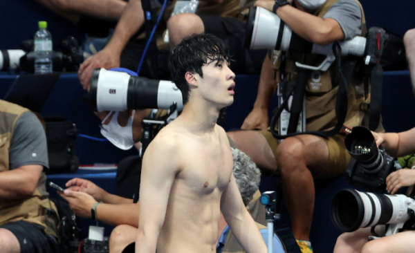 ▲2020 도쿄올림픽 수영 종목에 출전한 황선우(한국체고·18) (연합뉴스)