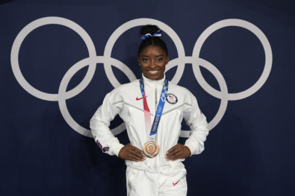 ▲미국의 체조 여왕 시몬 바일스가 2020 도쿄올림픽 기계체조 여자 평균대 결선에서 14.000점으로 동메달을 목에 걸었다. (연합뉴스)