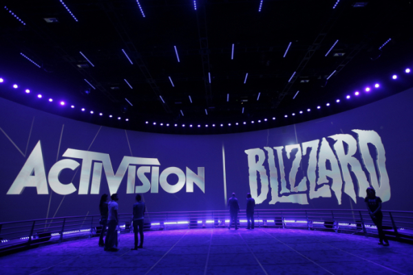 ▲미국 캘리포니아주 로스앤젤레스(LA)에서 열린 세계 최대 게임쇼 E3에 액티비전 블리자드 부스가 설치됐다. 로스앤젤레스/AP뉴시스