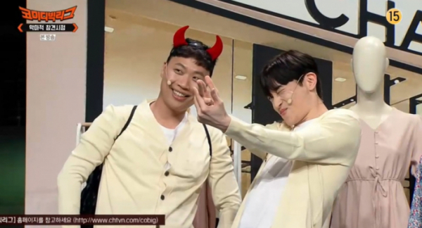 ▲'코미디빅리그' 민찬기 이상준(사진=tvN 방송화면 캡처)