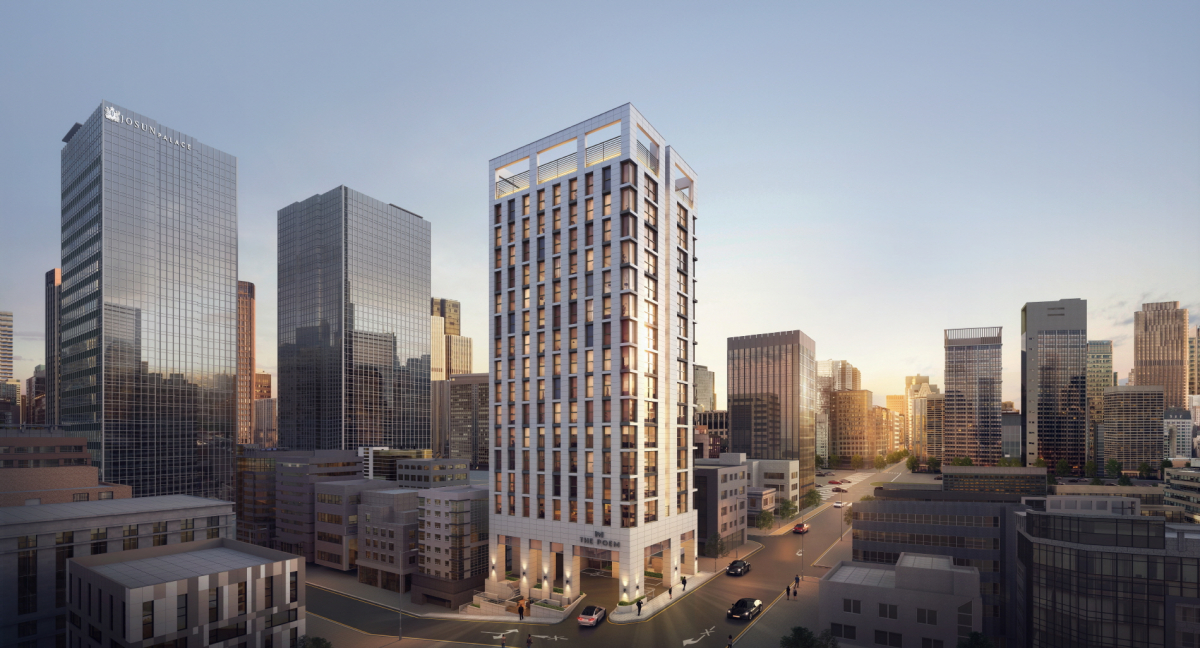 ▲'더 포엠 역삼' 오피스텔 조감도 (사진제공=한라콘테이너·한라인더스트리)