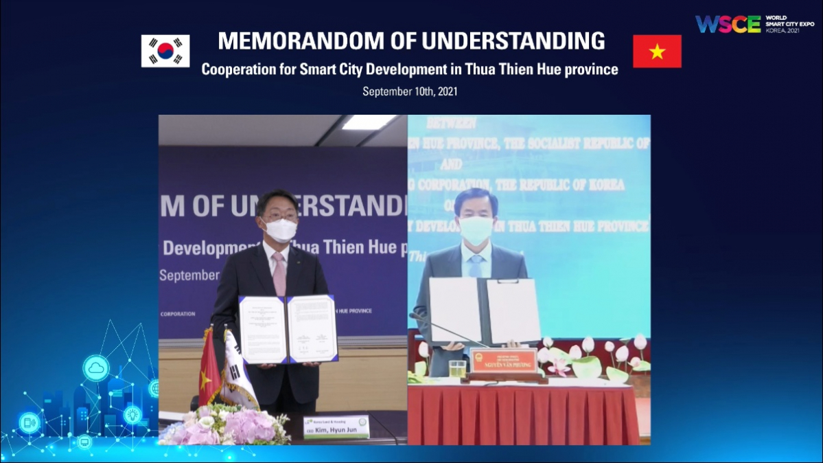 ▲한국토지주택공사(LH)는 10일 베트남 후에성(省)과 스마트시티 협력 양해각서(MOU)를 맺었다. (사진 제공=LH)