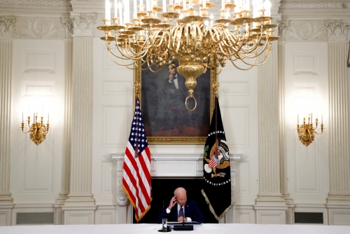 ▲조 바이든 미국 대통령이 8월 5일 백악관에서 연설하고 있다. 워싱턴D.C./로이터연합뉴스 
