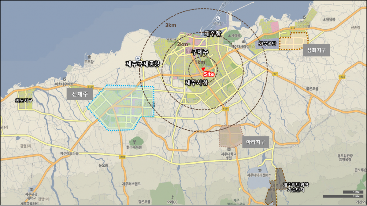 ▲제주 제주시 인제아파트 위치. (대보건설 )