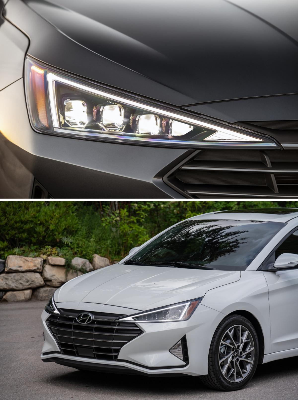 ▲현대차는 6세대 아반떼 부분변경 모델을 출시하면서 과감한 삼각형 디자인을 전면에 내세웠다. (사진제공=현대차)