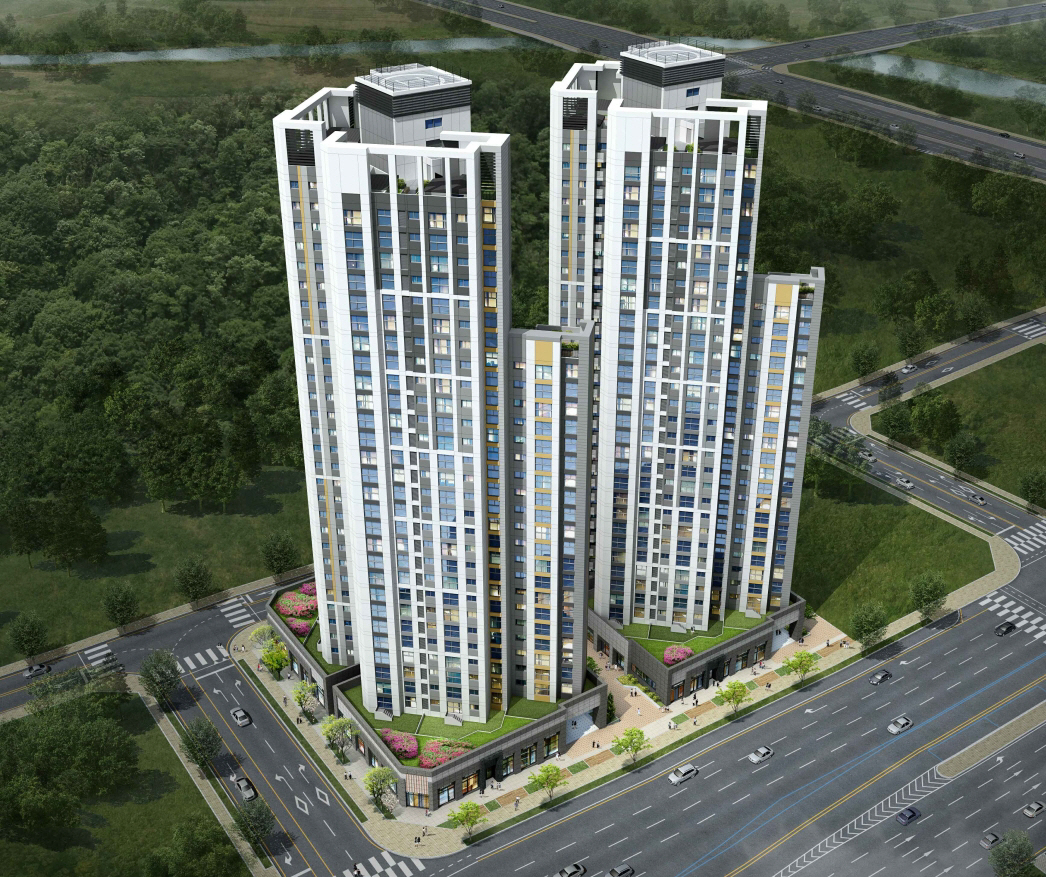 ▲포스코건설 ‘더샵 도안 트위넌스’ 오피스텔 조감도 (자료제공=포스코건설)