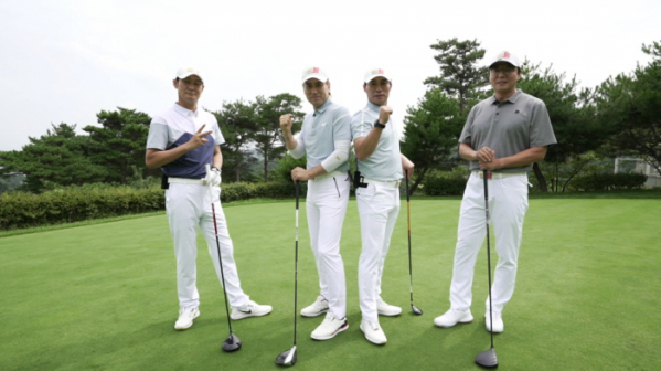 ▲‘골프왕’ 황선홍, 김병지, 최용수, 김태영(사진제공=TV조선)