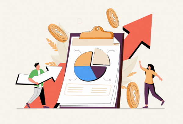 ▲Diversification plan web banner or landing page. Risk management strategy, process of capital allocation. Finance balance and investment risk reduction. Isolated flat vector illustration (게티이미지뱅크)