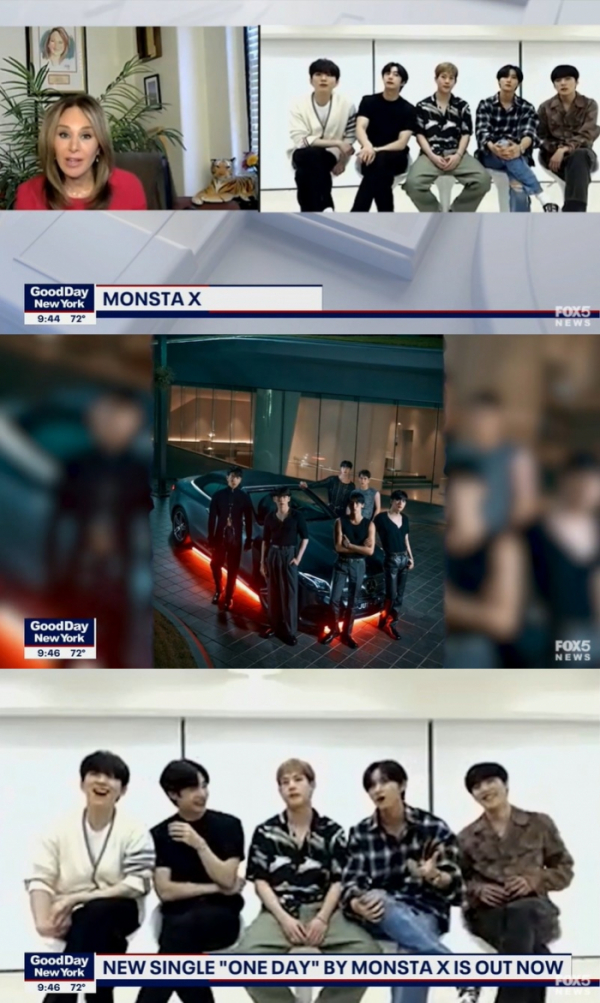 ▲몬스타엑스(MONSTA X)(사진=美 FOX5 ‘Good Day New York’ 캡처)