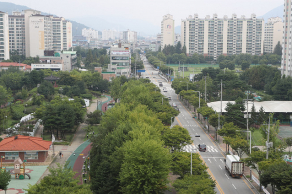 ▲경기 동두천시 수도권 1호선 지행역 일대 시가지 전경.  (연합뉴스)