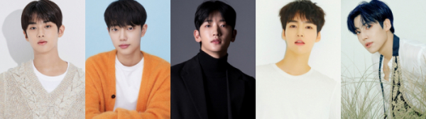 ▲김민규-조준영-홍은기-백서후-이은(사진제공=각 소속사)