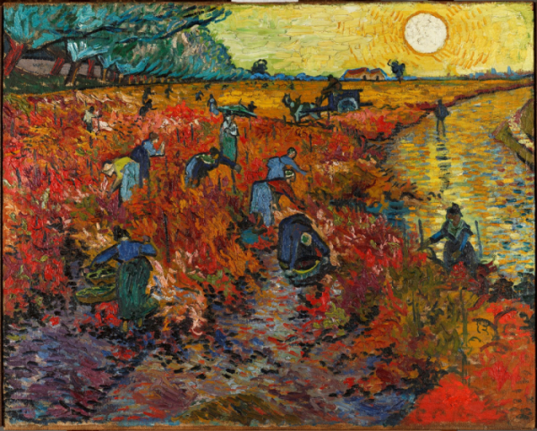 ▲빈센트 반 고흐(Vincent van Gogh)의 1888년 작품 ‘아를의 붉은 포도밭(Red Vineyards at Arles)’ (사진제공=LG전자)