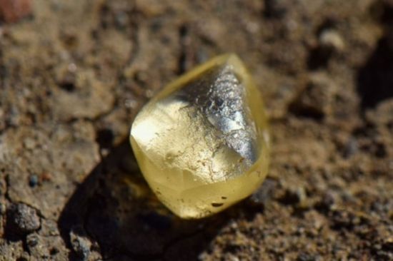 ▲노린 브레드버그 씨가 발견한 다이아몬드. (사진제공=크레이터 오브 다이아몬드 주립공원)