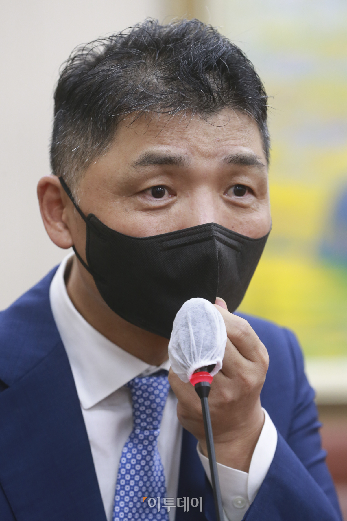 ▲5일 국회 정무위원회 국정감사에 출석한 김범수 카카오 이사회 의장. (이투데이DB)