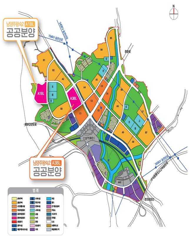 ▲'남양주 왕숙2' 배치도 (자료제공=국토교통부)