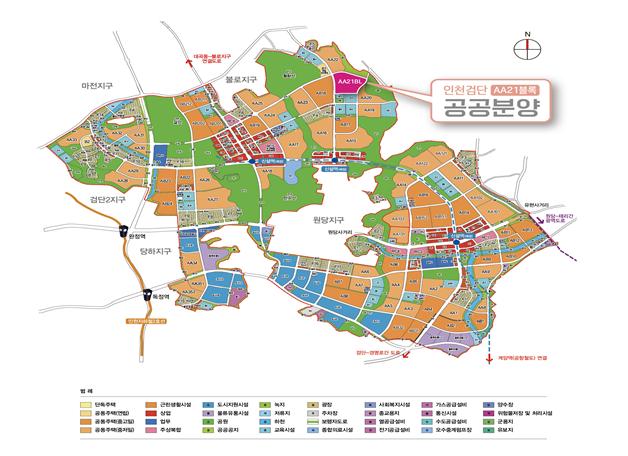 ▲'인천 검단' 배치도 (자료제공=국토교통부)