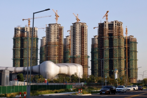 ▲중국 부동산 개발업체 헝다그룹이 장쑤성 쑤저우시에 민간 주택을 건설 중이다. 쑤저우/로이터연합뉴스
