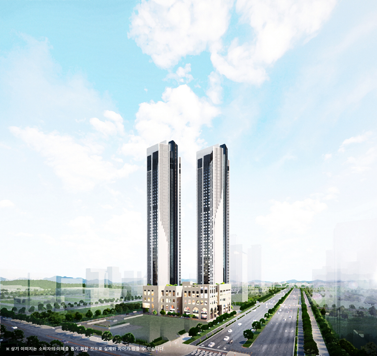 ▲‘힐스테이트 창원 센트럴’ 생활형 숙박시설 투시도. (자료제공=현대엔지니어링)