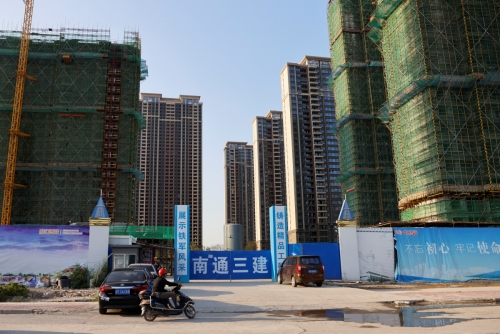 ▲중국 부동산 개발업체 헝다그룹이 장수성 쑤저우에 건물을 짓고 있다. 쑤저우/로이터연합뉴스
