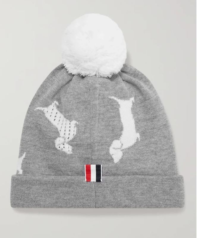 ▲톰브라운 핵토르 아이콘 도그 메리노울 폼폼 비니 (사진제공=머스트잇)