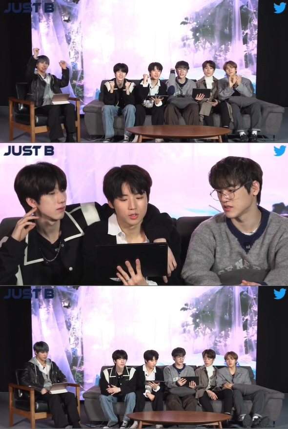 (사진 = JUST B 블루룸 Q&A 라이브 방송 캡처)