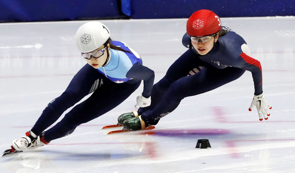 ▲최민정(왼), 심석희. (뉴시스)