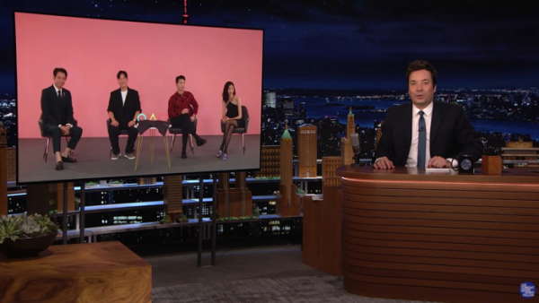 ▲'오징어게임' 주역들이 NBC '지미 팰런 쇼'에 출연했다. (사진=유튜브 캡처)