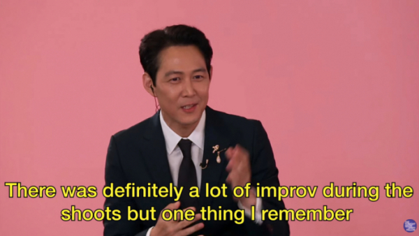 ▲'지미 팰런 쇼'에 출연한 이정재(유튜브 캡처)