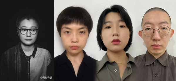 ▲설유진(맨 왼쪽) 연출가와 작가그룹 업체eobchae가 '제12회 두산연강예술상'을 받았다. (사진제공=두산연강재단)