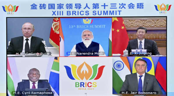 ▲9월 9일 중국 베이징에서 화상으로 열린 제13차 브릭스(BRICS) 정상회의에 각국 정상들이 참석하고 있다. 베이징/신화뉴시스 