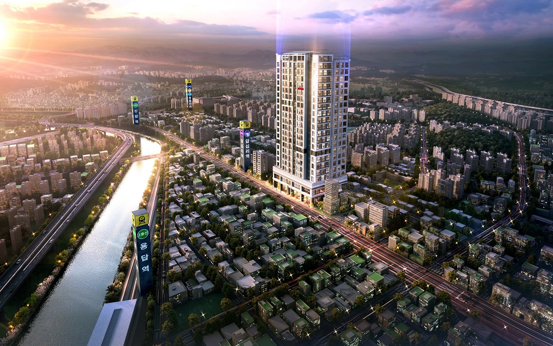 ▲‘답십리역 지웰 에스테이트’ 오피스텔 조감도. (자료제공=신영건설)