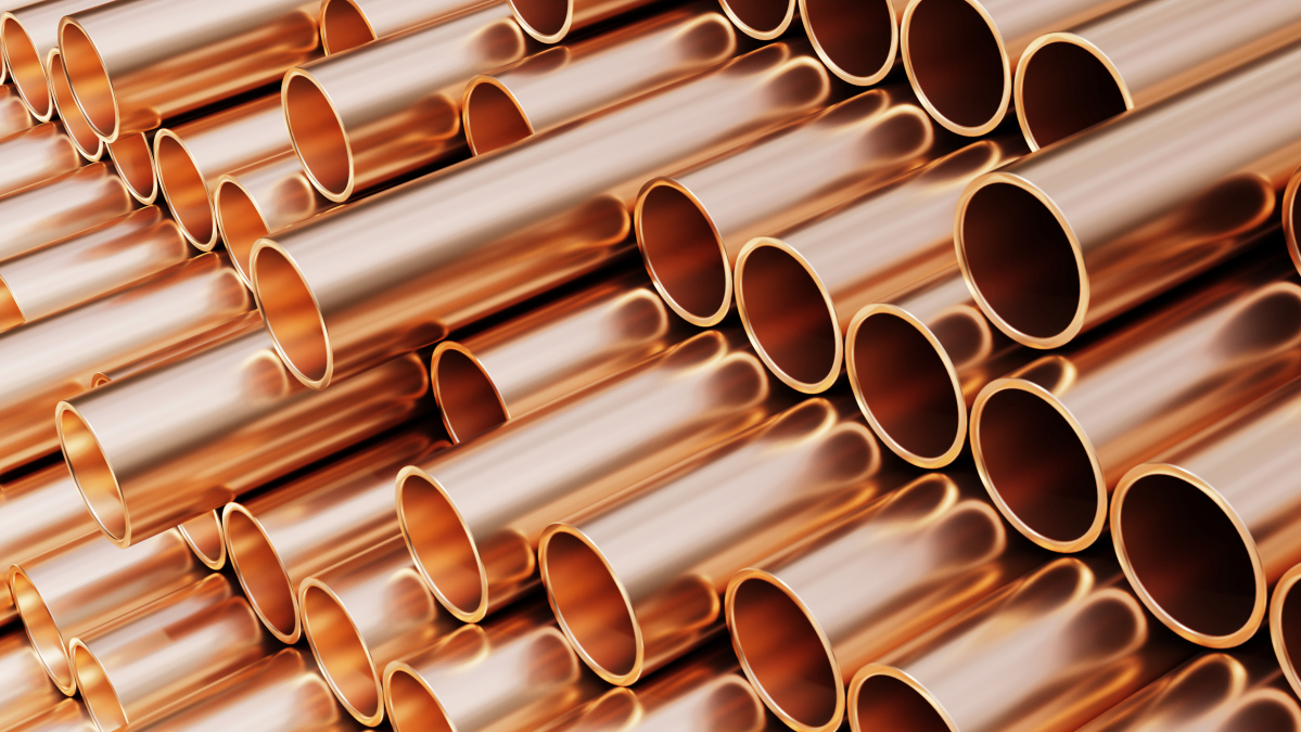 ▲Industry production for plumbing. Copper pipes background. 3d render. (게티이미지뱅크)