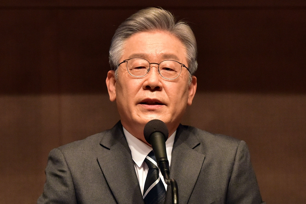 ▲더불어민주당 이재명 대선후보가 10일 서울 중구 한국프레스센터에서 열린 관훈클럽 초청 토론회에서 기조연설을 하고 있다. (이투데이DB)