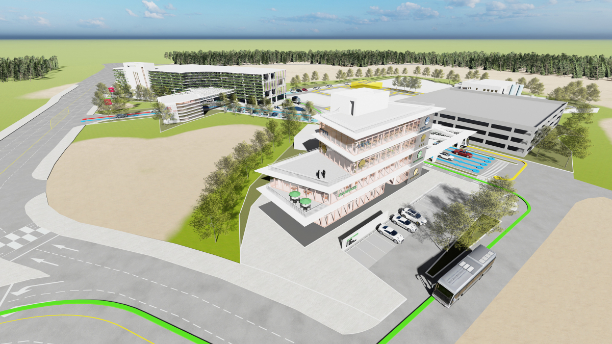 ▲SK렌터카의 전기차 전용단지 EV Park 조감도 (사진제공=SK네트웍스)