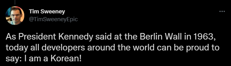 (출처=팀 스위니 CEO 트위터 캡처)