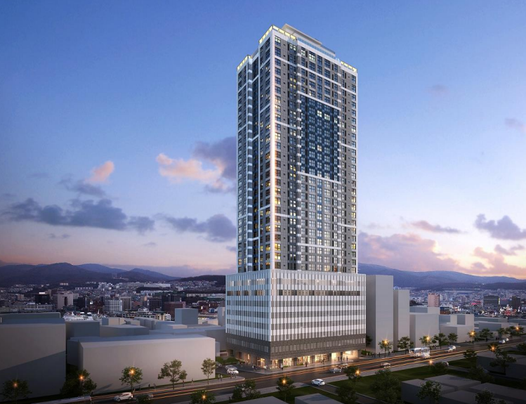 ▲포항시 죽도동 오피스텔 조감도.