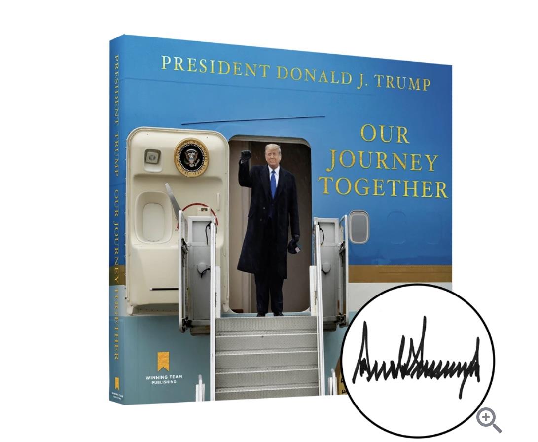 ▲도널드 트럼프 전 미국 대통령의 저서 '우리의 함께 한 여정' 사진집 (출처=45books.com 캡쳐)