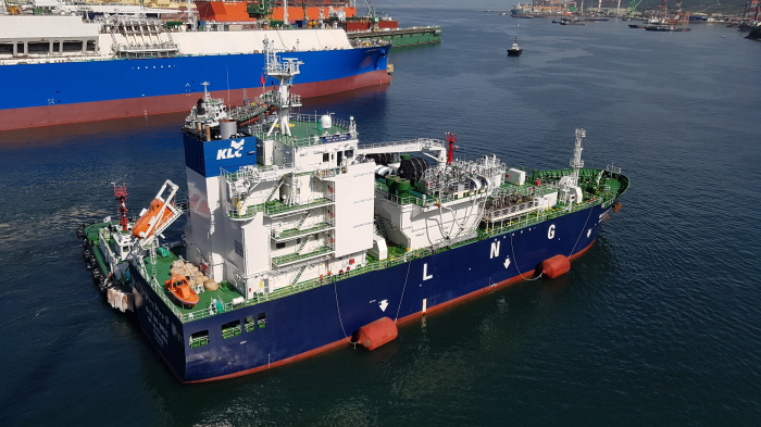 ▲한국엘엔지벙커링이 운영하고 있는 ‘SM 제주 LNG 2호’ 선박. (사진제공=한국가스공사)