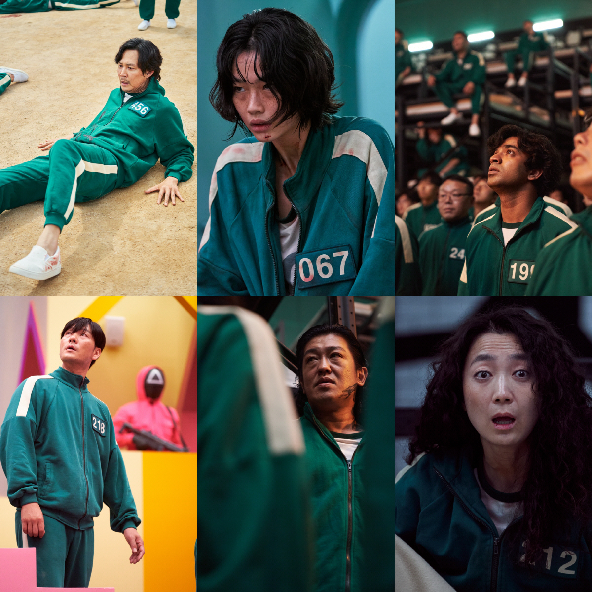 ▲넷플릭스 오리지널 ‘오징어 게임’ 출연진. (연합뉴스)